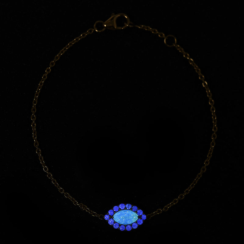 Marquise Halo Diamond Bracelet - Malka