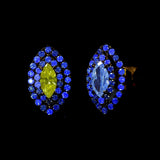 Floating Double Halo Marquise Diamond Earrings - Malka