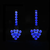 Trillion Halo Diamond Earrings - Malka