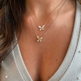 Single-Stone Butterfly Pendant - Malka