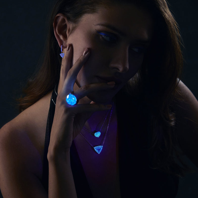 Heart Shape Halo Diamond Pendant