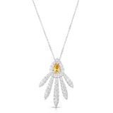Feather Diamond Pendant - Malka