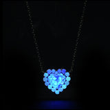 Heart Shape Halo Diamond Pendant - Malka