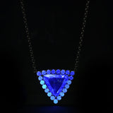 Trillion Halo Diamond Pendant - Malka