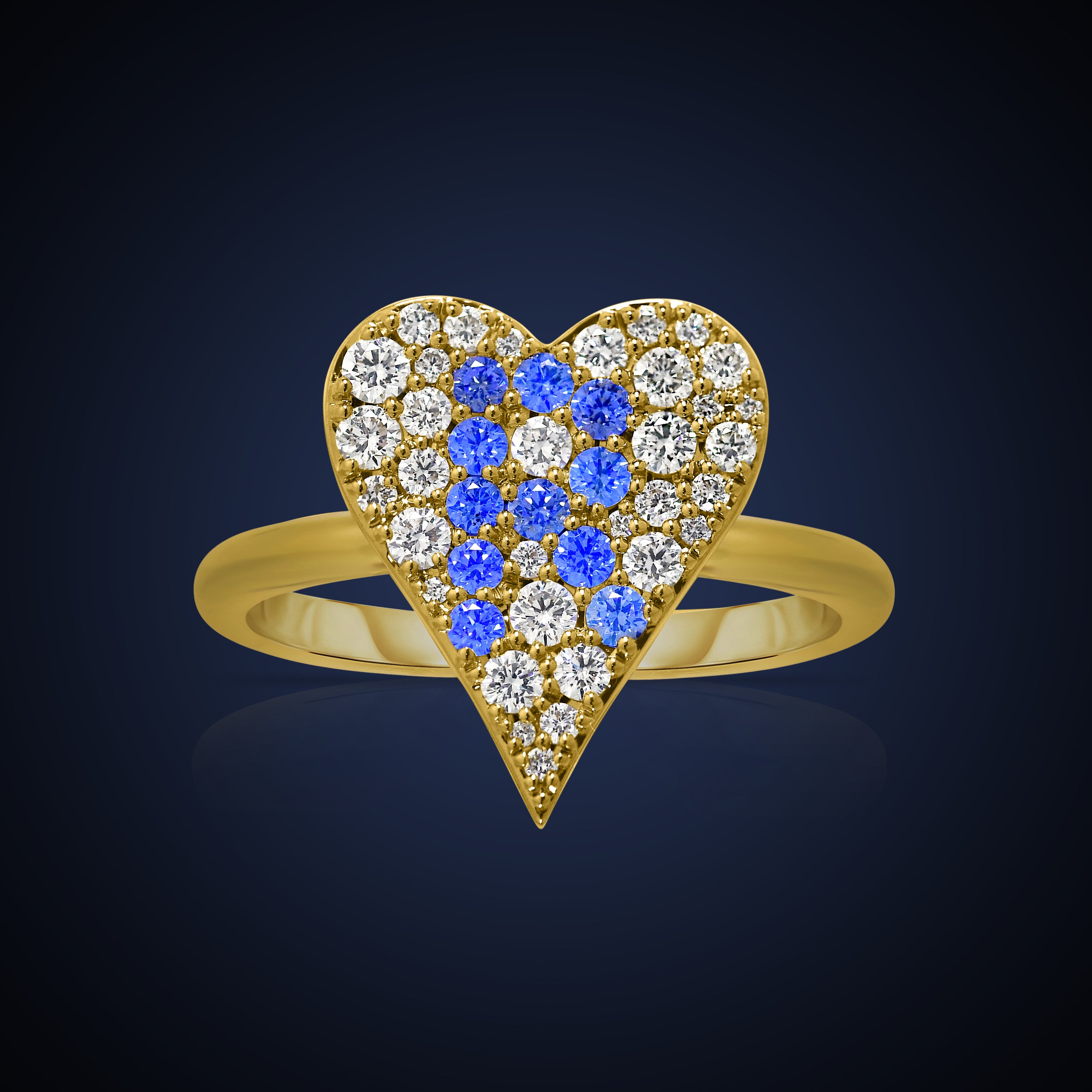 Initial Heart Ring (A-Z) – Malka