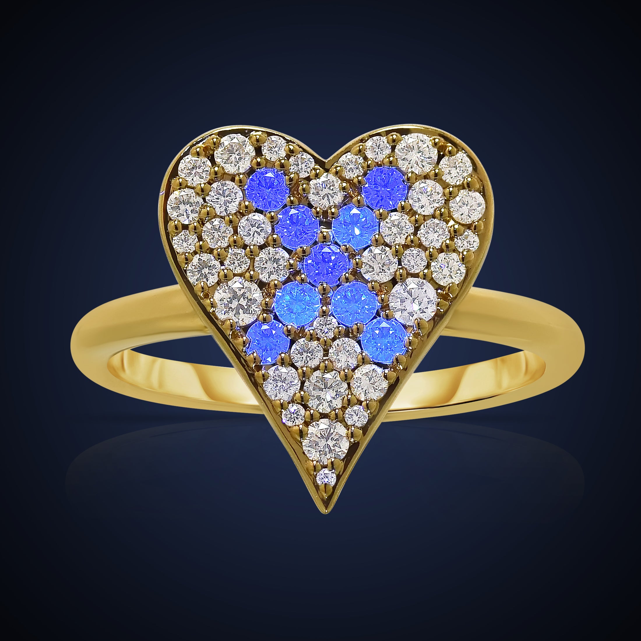 Initial Heart Rings Initial Heart Ring (A-Z) – Malka