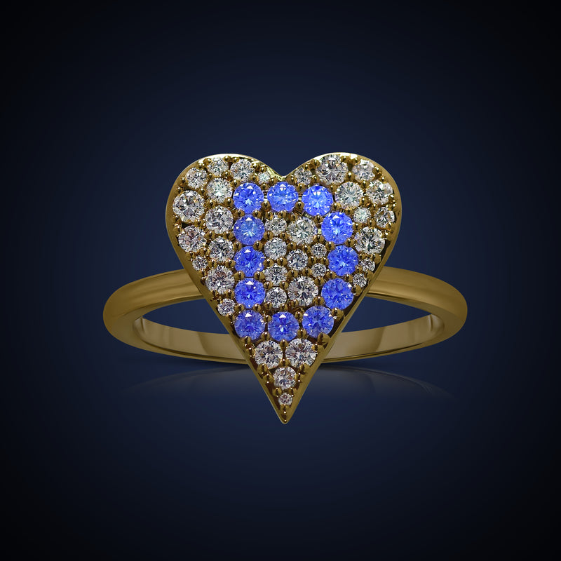 Initial Heart Rings Initial Heart Ring (A-Z) – Malka