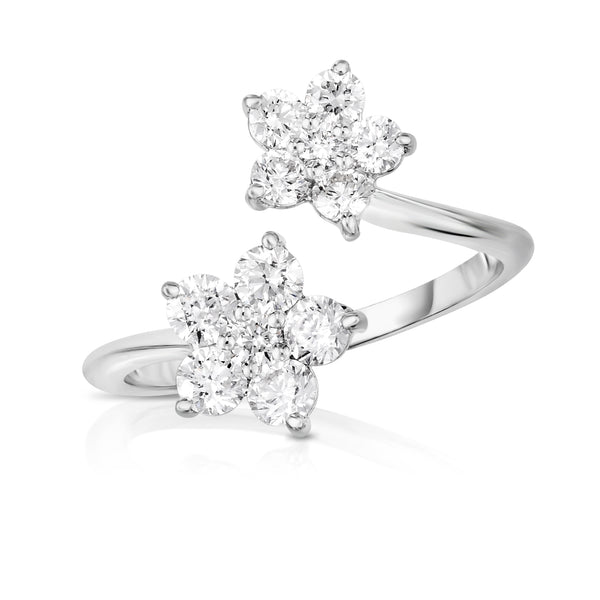 Flower Duo Diamond Ring - Malka