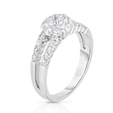 Flower Diamond Split-Shank Ring - Malka