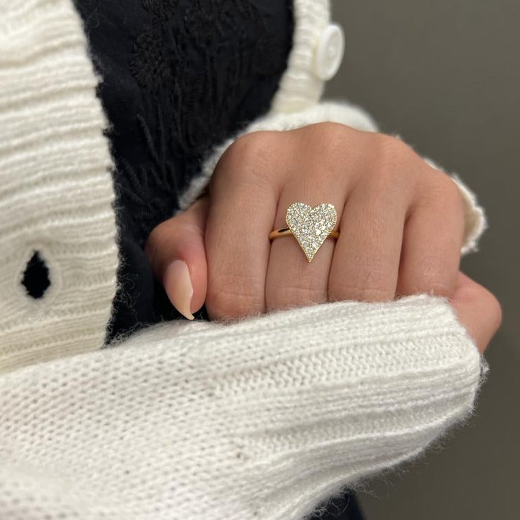 Initial Heart Rings Initial Heart Ring (A-Z) – Malka