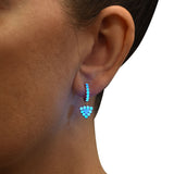 Trillion Halo Diamond Earrings